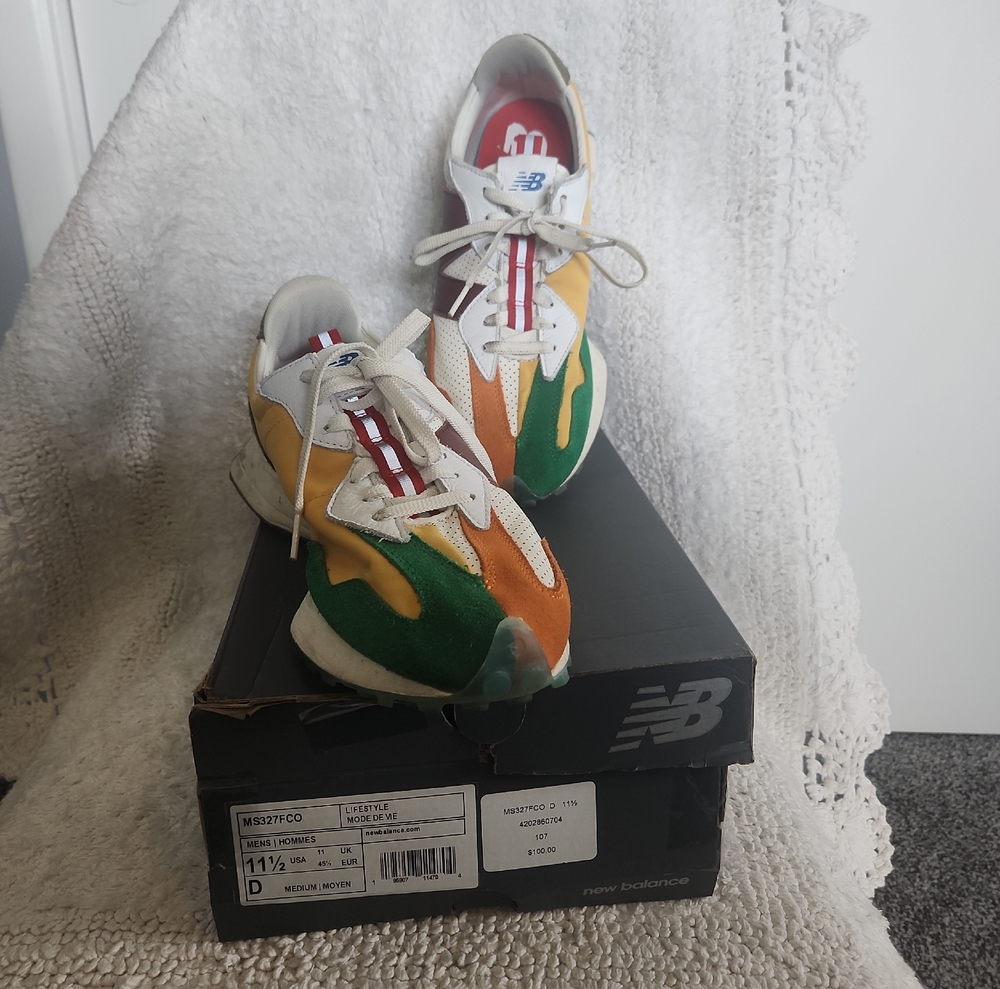 New Balance Green and Orange Sneakers